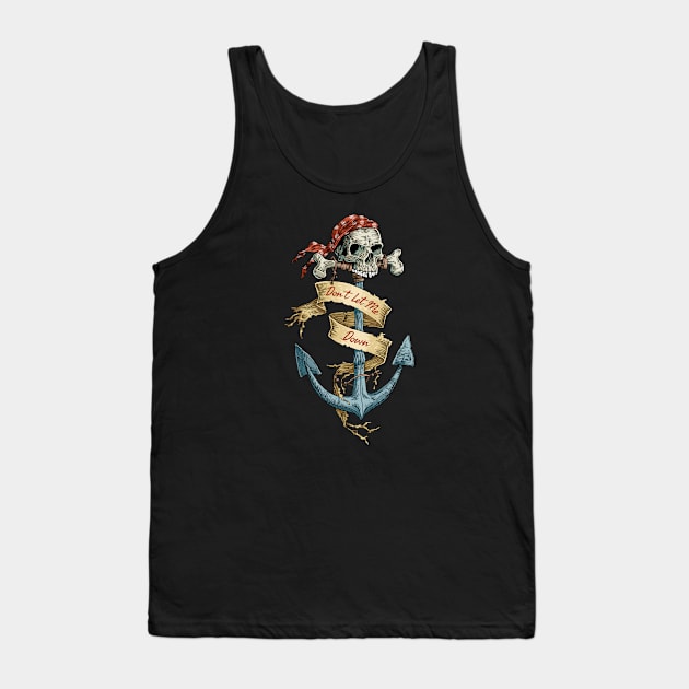 Don't Let Me Down-Skull-Anchor-Betrayal Tank Top by StabbedHeart